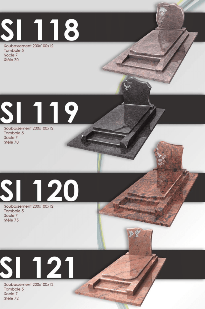 quatres types des marbreries