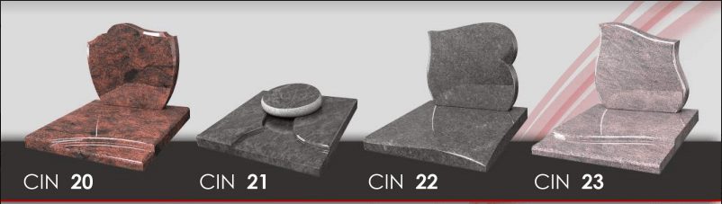pierres tombales de differentes formes