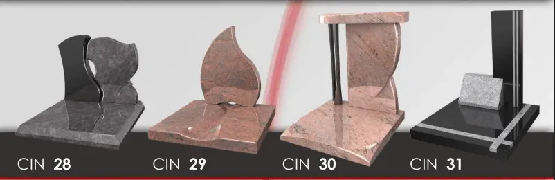 pierres tombales de differentes formes