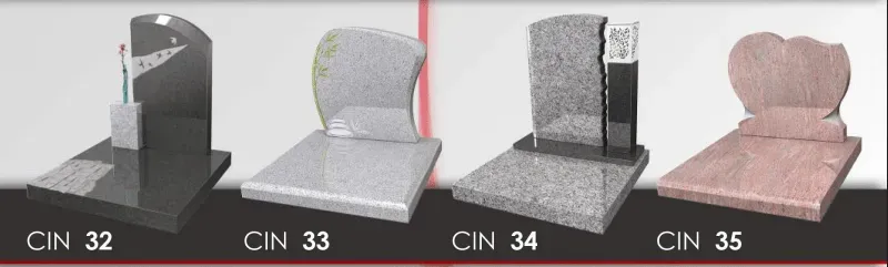 pierres tombales de differentes formes